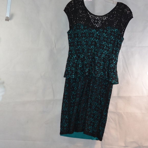 Vintage Black Lace Dress SZ L Cleave - Picture 8 of 8